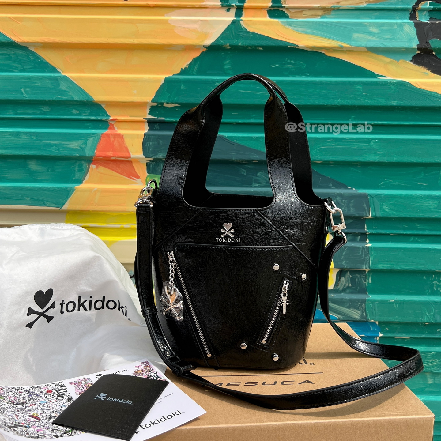 意大利小众摇滚朋克机车水桶包