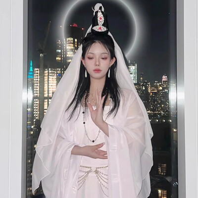 西天如来佛祖！万圣节cosplay服装饰衣成人男头饰观音菩萨西游记