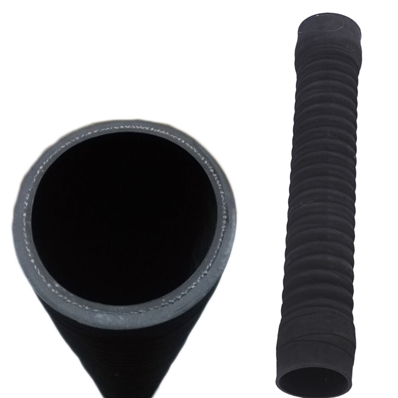 清力大口径橡胶钢丝管黑色夹布橡胶管喷砂管耐油耐高温黑胶管定做