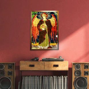 灵气空间布置大天使挂画拉贵尔祭坛画像Raguel照片画水晶灵摆仪式