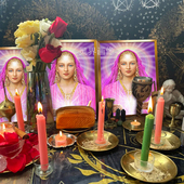 波西亚正义女神天使画像水晶祭坛挂画Portia Goddess Justice