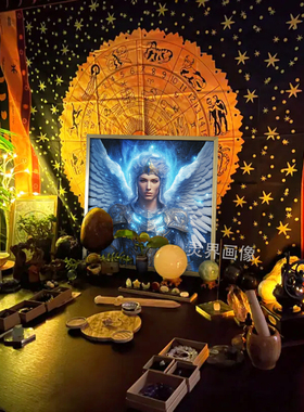 酷帅大天使汉尼尔Archangel Haniel祭坛画像照片画装饰画玄关挂画