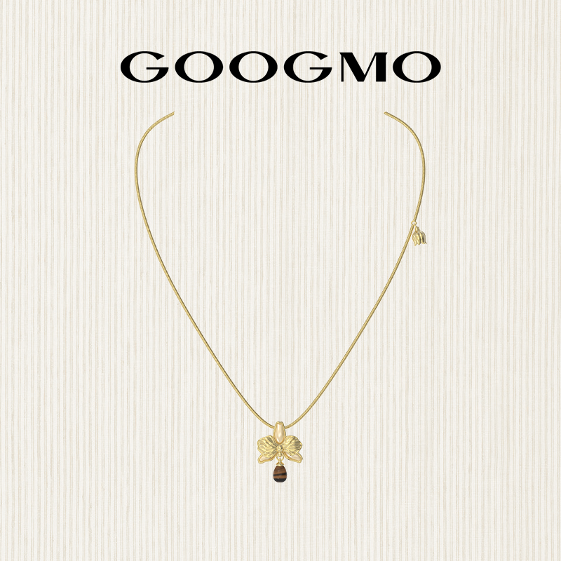 虎眼石毛衣链GOOGMO吊坠