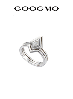 GOOGMO【于文文同款】戒指简约时尚设计高级食指戒酷冷淡风指环女