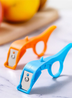 多功能水果削皮刀厨房刮皮工具便携削薄皮指环家用橙子梨子去皮器