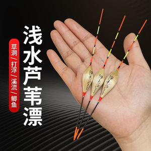 芦苇浅水漂短漂醒目高灵敏冰钓草洞水皮打浮小白条滩轻口鲫鱼浮漂