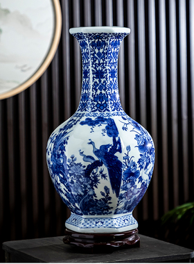 景德镇陶瓷中式家居装饰花瓶摆件