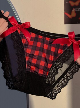千禧辣妹*原创设计新年性感甜美格子可爱纯欲内裤女2025新款三角