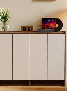 实木鞋柜家用门口入户室内鞋架玄关柜一体大容量收纳柜门外走廊