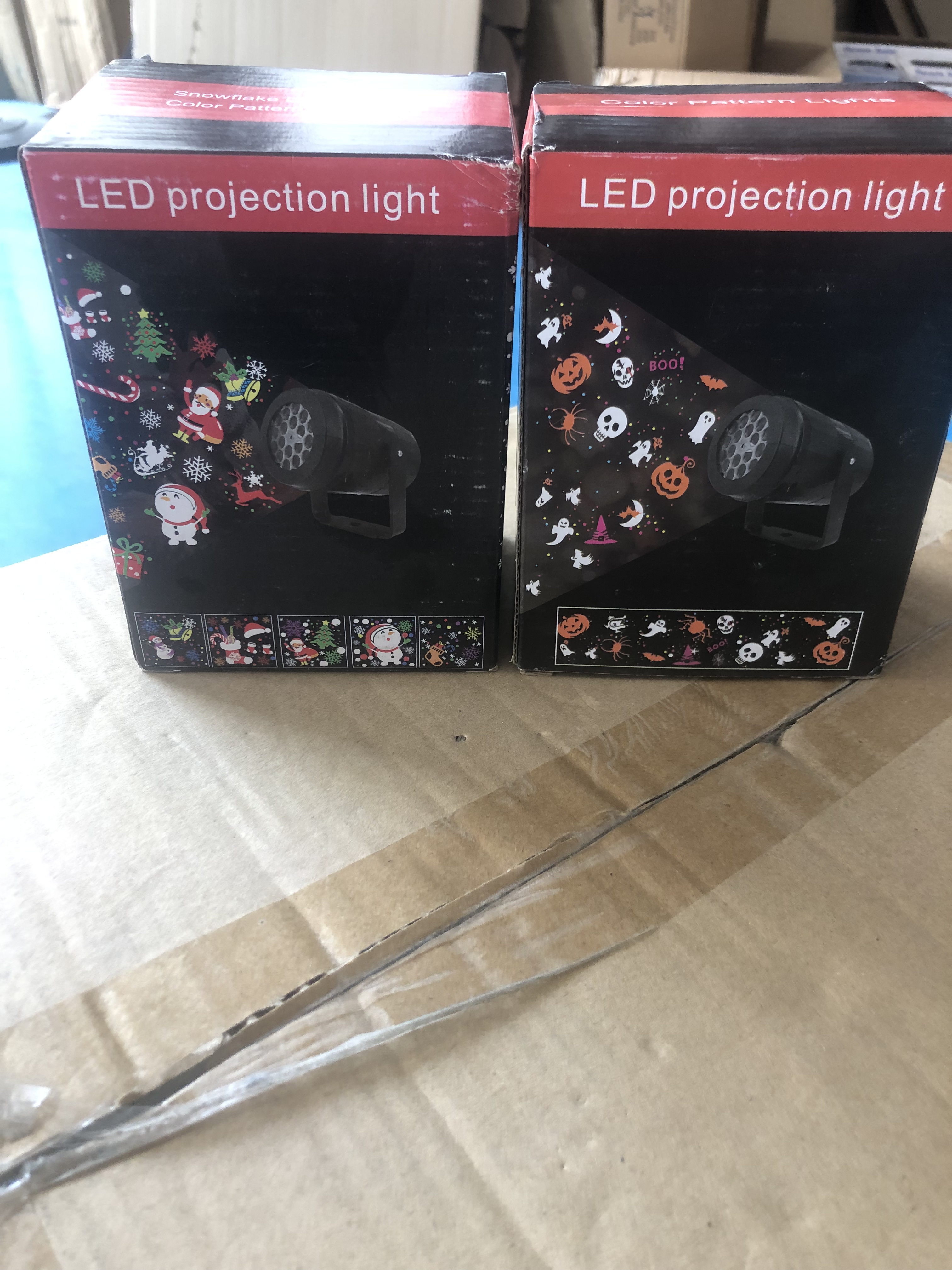 跨境新款 LED投影灯高清投影仪氛围灯节日灯家用舞台款式随机发