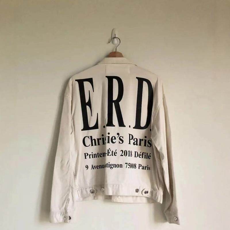 （现货)ERD自主忧郁富二代稀有秀场佳士得工作人员洗水白色薄夹克