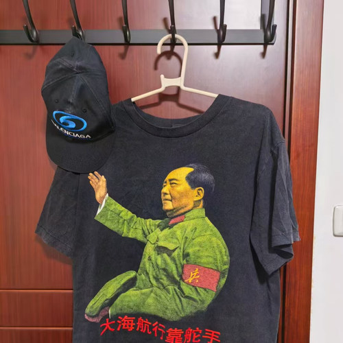 ERD自主忧郁富二代同款Vintage古着大海航行靠舵手做旧水洗短袖Te