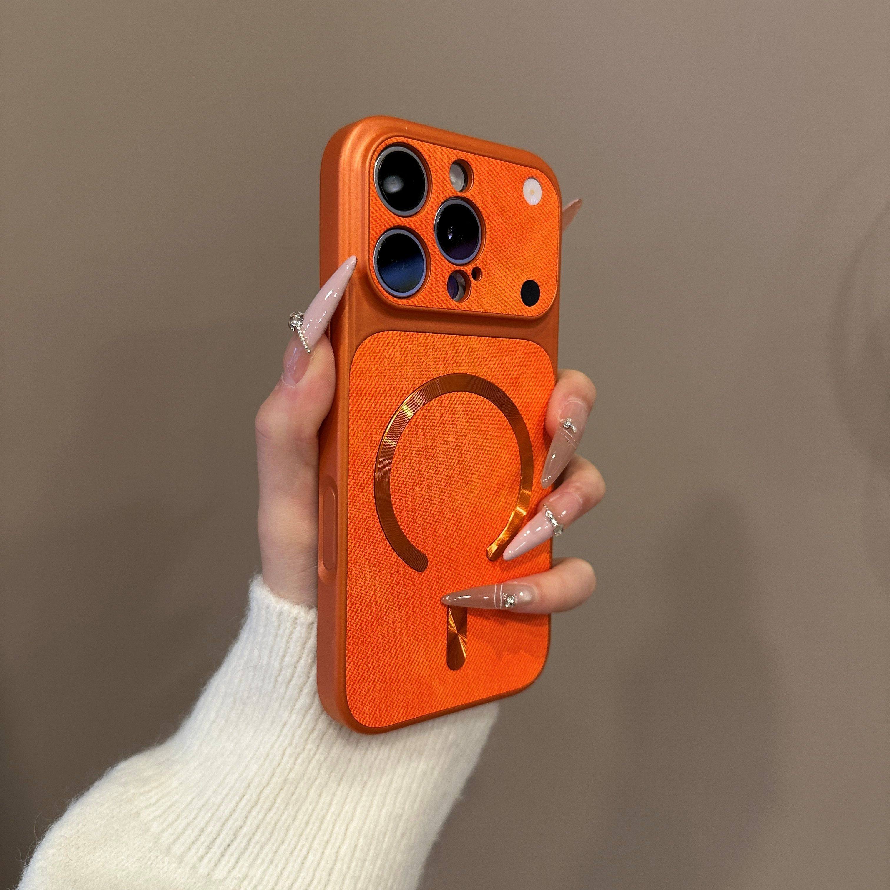 ins简约秒变17牛仔布纹级光圈磁吸适用iPhone17promax手机壳全包拍照按键苹果16新款15高级14情侣13防摔套12