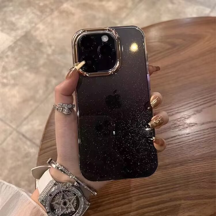 【星空渐变闪粉】适用苹果15/14pro手机壳iPhone14promax透明新款13promax全包边11女软边12promax硅胶小清新