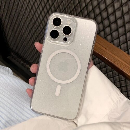 闪粉磁吸壳适用苹果15promax手机壳iphone14硅胶软壳13简约透明保护套12全包镜头防摔14plus新款男女情侣13pm