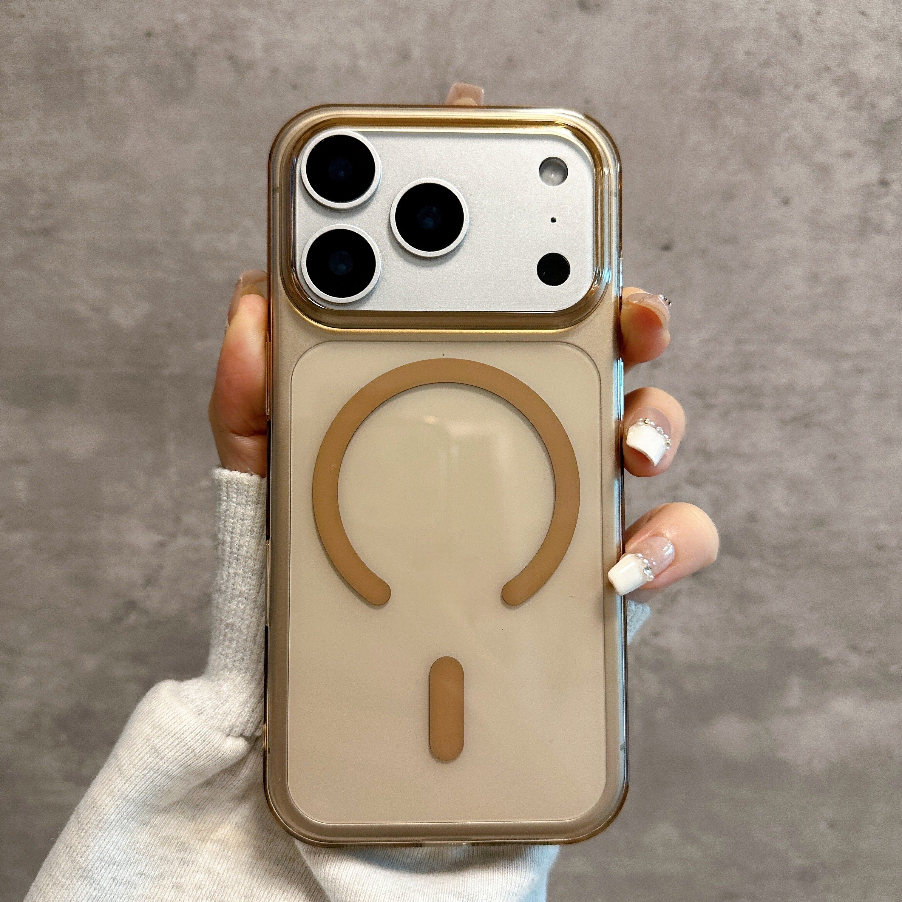 高透沙漠金磁吸透明壳苹果17promax手机壳透明全包r简约16/15/14保护套大孔PC硬壳13男女12不发黄11简约的套