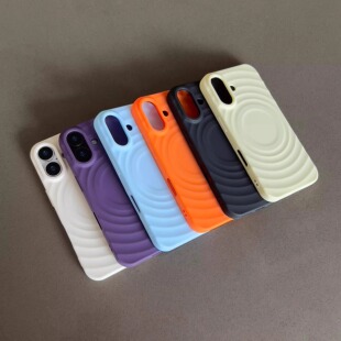 权志龙同款纯色波漾磁吸壳iPhone16手机壳15pro苹果14promax新款13女12防摔11潮男puls欧美高级感16明星同款