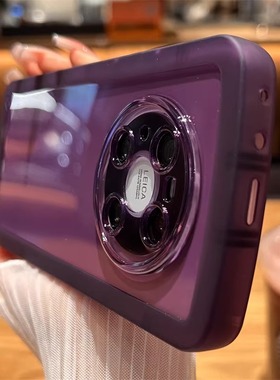 高级感适用华为mate60pro手机壳透明m50pro镜头全包m30保护套暗紫色mate30epro新款气囊防摔20男女简约40epro