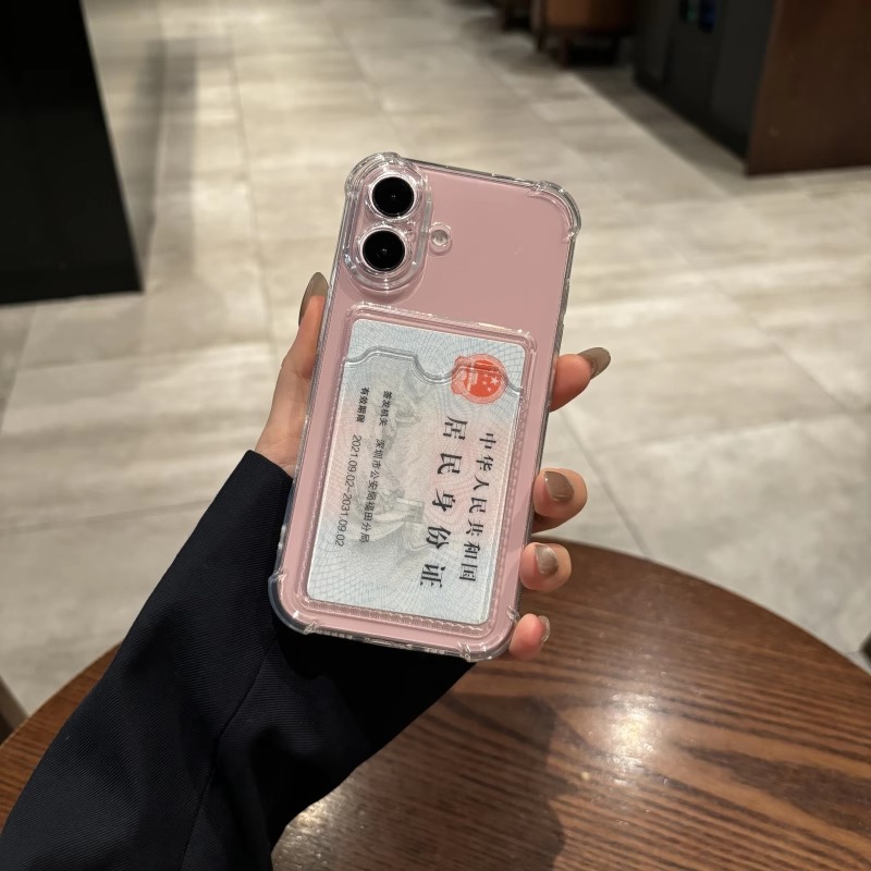 经典插小卡拍立得适用iPhone16手机壳全包软硅胶苹果15promax男女14plus保护套透明13pro防摔简约12高级XR/XS