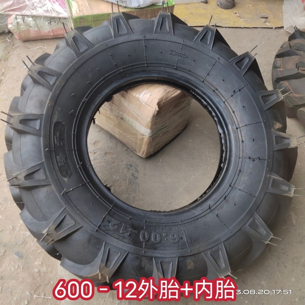 600-12手扶拖拉机轮子总成 人字胎轮子中孔135 优质加厚耐磨 配件
