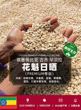 2026新产季埃塞古齐罕贝拉G1花魁日晒Premium等级精品咖啡生豆
