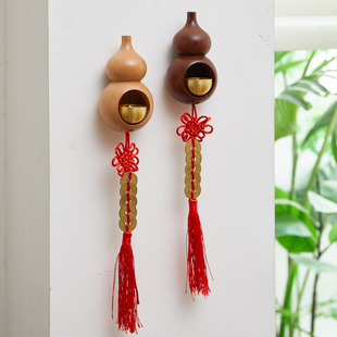 多巴胺门铃入户风铃好运小葫芦铜铃铛店铺开门提醒门上磁吸贴挂饰