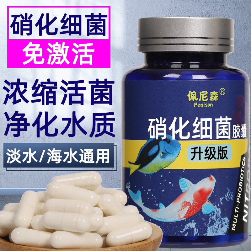 硝化细菌鱼缸用净水剂消化细菌干粉水族鱼用活菌干粉硝化细菌胶囊-封面