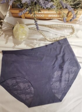 FEIYI女士内裤无痕性感蕾丝一片式冰丝无痕中腰三角内裤