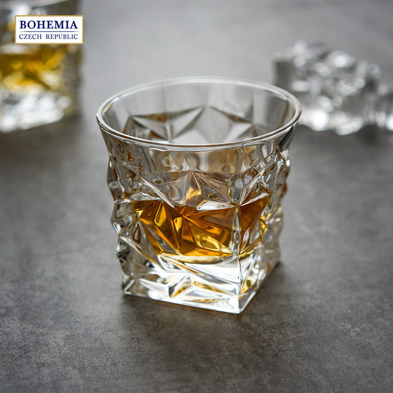 捷克威士忌酒杯水晶玻璃ins風