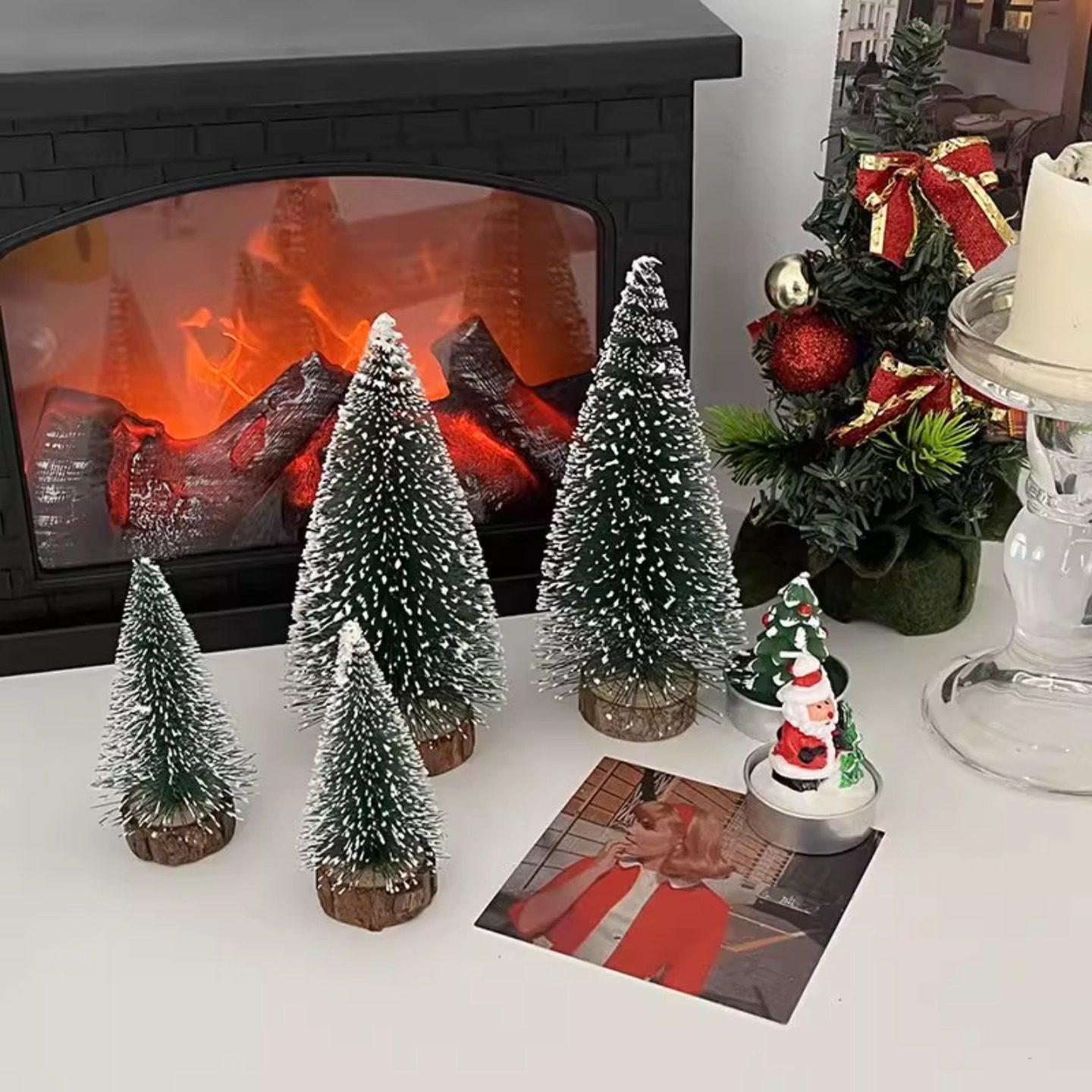 迷你圣诞树摆件手工di装饰品家居