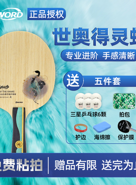 世奥得乒乓球拍底板外置纤维灵蛇快攻弧圈蝴蝶vis结构正品送拍套