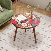 曼陀罗边几茶几沙发边柜北欧图案网红卧室小桌子客厅角几床头