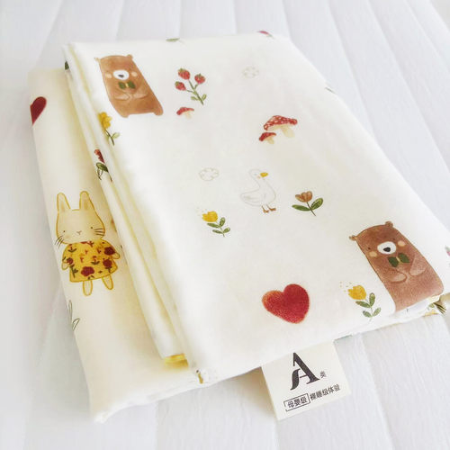 定做纯棉儿童被套a类双层纱单件被罩1.2米1.5m婴儿宝宝幼儿园全棉