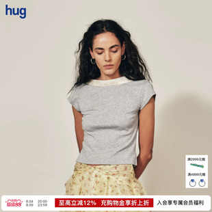 【MARCHEN】hug 2026夏季新款降落上衣双面穿设计感短袖T恤