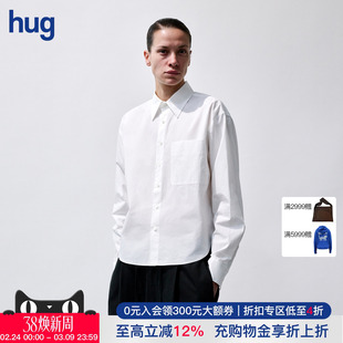 【STRUCTURA】hug 2026春夏新款白色修身短衬衫