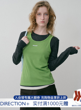 【NO DIRECTION+】hug 2025秋冬新美丽诺羊毛针织两件式长款上衣