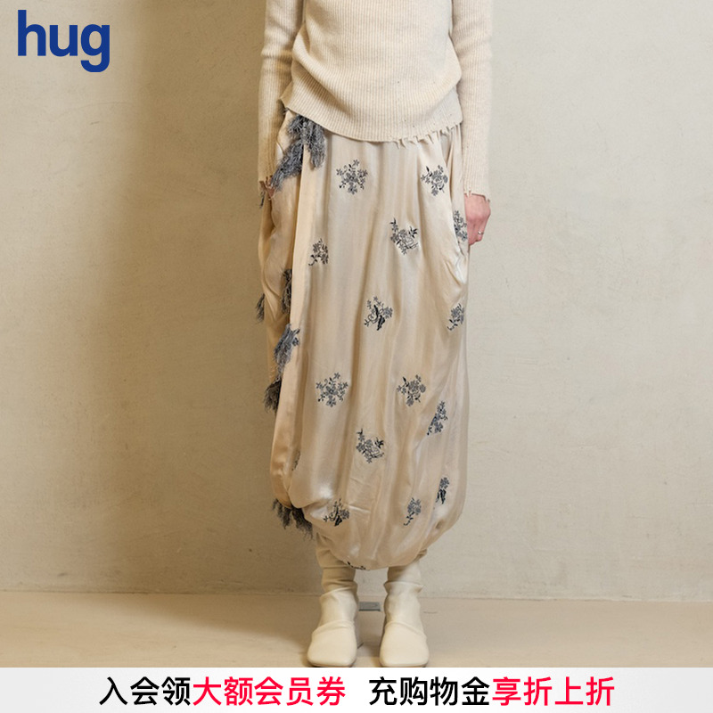 UMAWANG复古一片式刺绣半裙