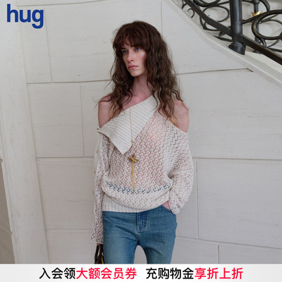 CelloSonata棉麻镂空网格针织衫