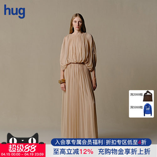 INTOTHEEAST真丝抽绳上衣裸粉