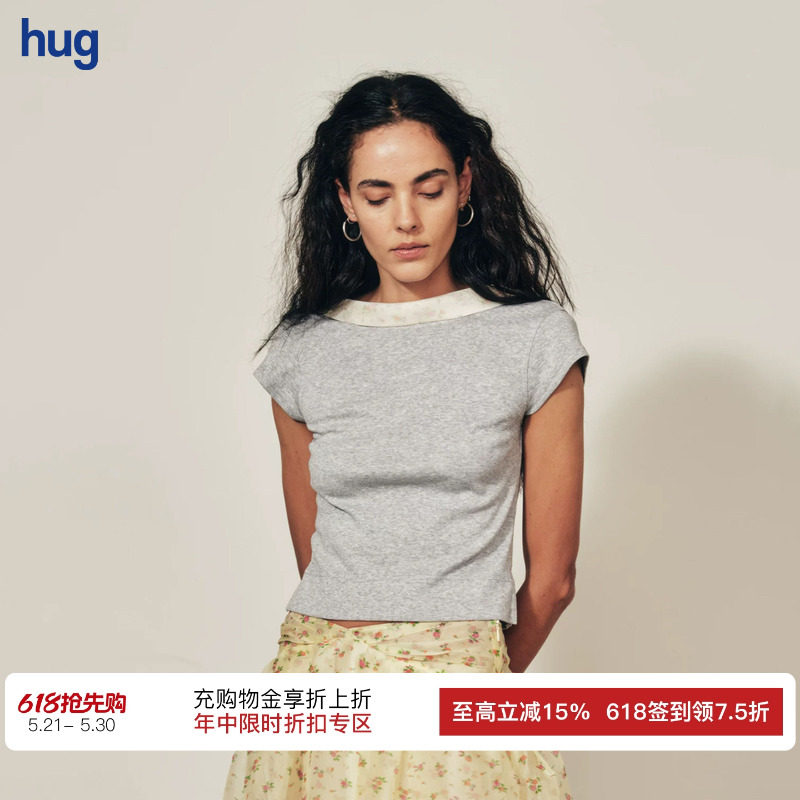 【MARCHEN】hug 2026夏季新款降落上衣双面穿设计感短袖T恤