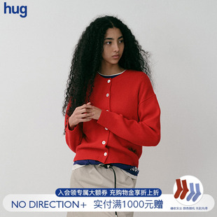 2025秋冬新款 hug DIRECTION 复古廓形圆领开衫