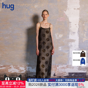 【UMAWANG】hug 2026春夏新款复古圆点吊带连衣裙
