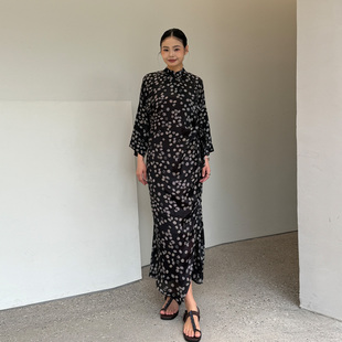 YANG hug 2026早春新款 纽扣系带短袖 Gui 中式 连衣裙 SAMUEL