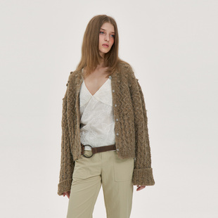 浪漫绞花针织毛衣开衫 2025秋冬新款 hug Collin PANNPANN