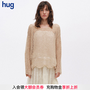 hug ICE DUST 下摆镂空毛衣 2026春夏新款