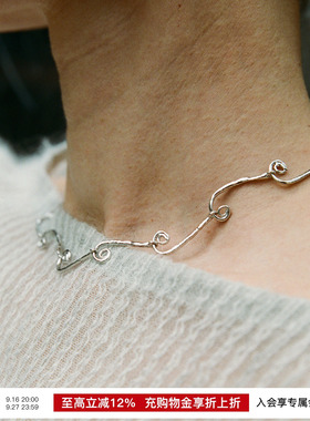 SpiralNecklace项链白金色