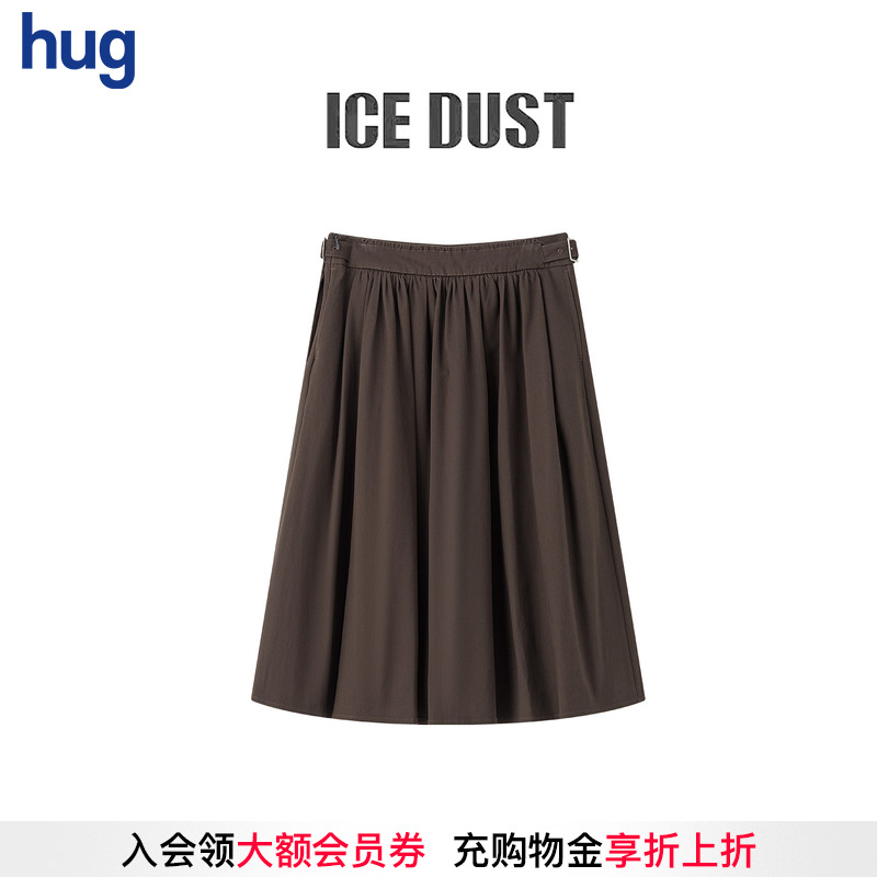 ICEDUST25新款双系带抽褶伞裙