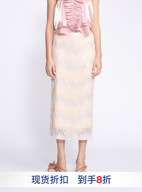 【LOUIS SHENGTAO CHEN】hug 2026米色烟花珠片半裙