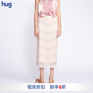 CHEN LOUIS SHENGTAO 2026米色烟花珠片半裙 hug