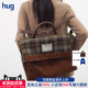 格纹牛皮双肩包 2025秋冬新款 JUNWEILIN hug